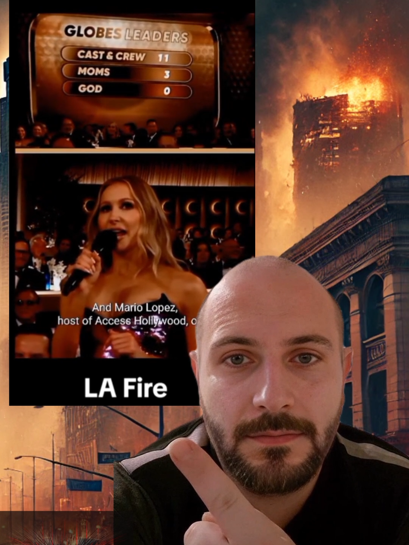 Never offend God. Terrifying fires in Los Angeles #nikkiglaser  #scarymoment #fire #LA #losangeles #goldenglobs2025 #scary #fyp #mysterymoments #fouryourpage 