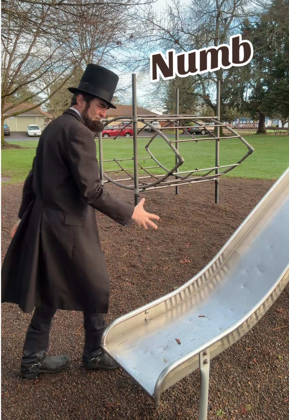 Numb by Linkin Park in the park with Honest Babe LINCOLN #numb #linkinpark #numblinkinpark #numbchallenge #abe #honestbabelincoln #dance #abedance #dancechallenge #fyp #honestbabe #abelincoln #lincoln #honestabelincoln #park #abrahamlincoln