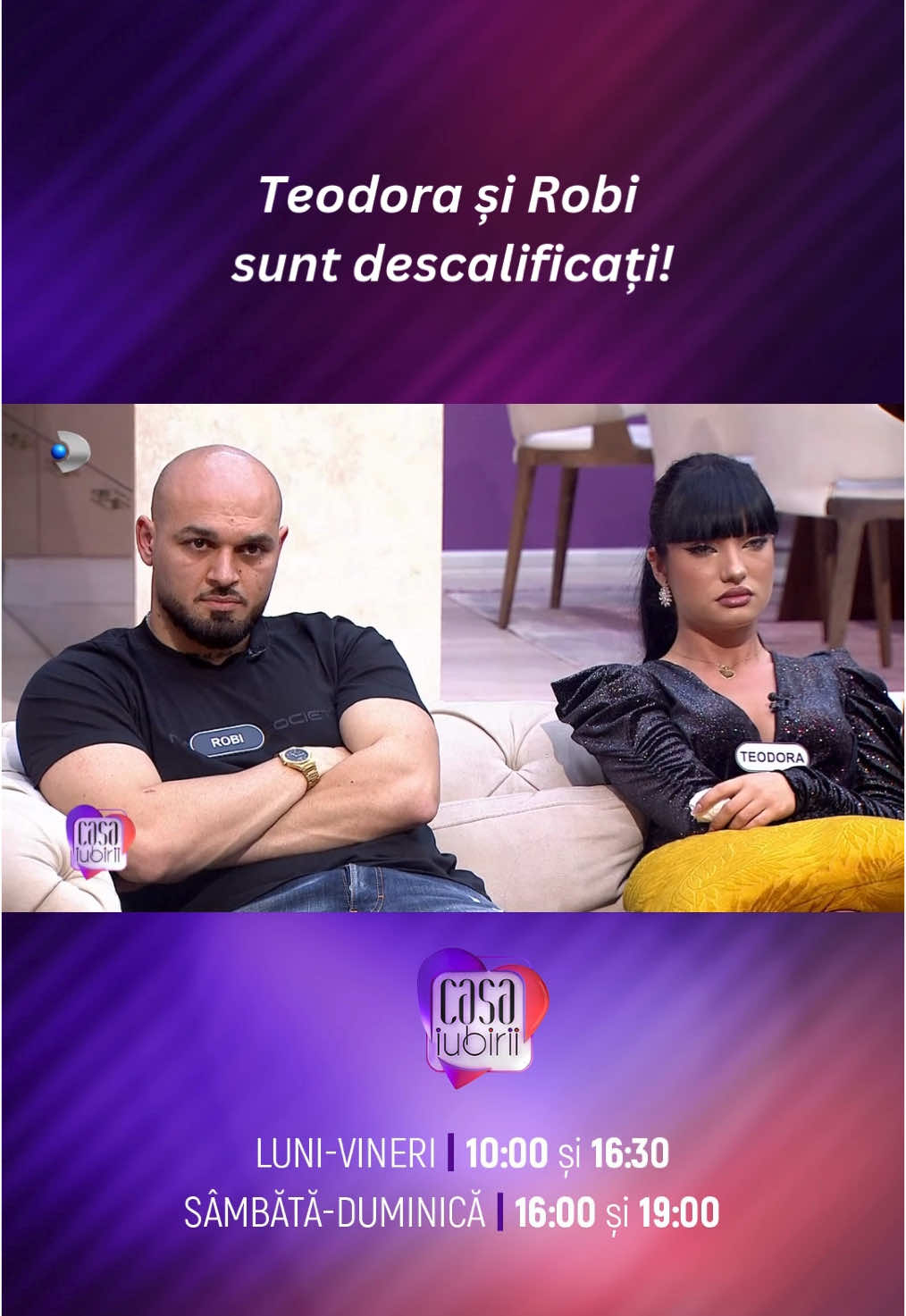 Cu o zi înainte de Marea Finală, Teodora și Robi sunt descalificați. #casaiubirii #kanaldromania