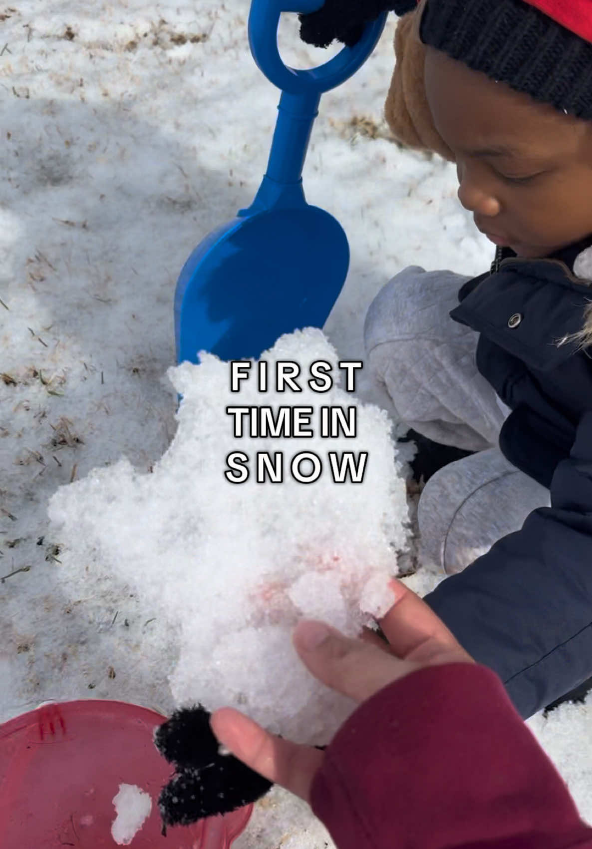 I was so excited to show them the snow and my baby wasn’t excited at all 😭 my toddler loved it 🥰 #snowday #snowday2025 #firsttimeinsnow #momtok #toddlersoftiktok #toddlermom #babiesoftiktok #babytok 