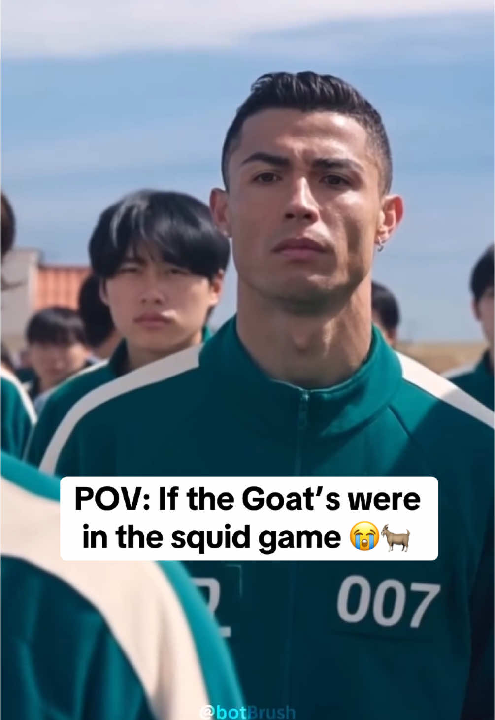 If Ronaldo and Messi were in Squid game loool 😭💀 who wins? 🐐 (IG: bot.brush_) #squidgame #squidgames #squidgamenetflix #ronaldo #cristianoronaldo #leomessi #lionelmessi #messi #football #futbol #Soccer #futebol #goviral #meme #funny #4u #fyp #trending #goat 