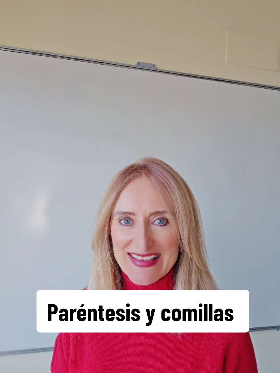 Respuesta a @artesanias_maguna  Los paréntesis encierran una aclaración y las comillas, una cita literal. Escribir sin faltas de ortografía es fundamental para una buena expresión escrita y para que no te resten varios puntos en la EBAU, PAU o selectividad. #ortografía #morfología #sintaxis #EBAU #PAU #selectividad #spanishteacher #AprendeConTikTok 