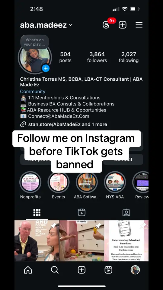 Ahhhhhh if you enjoy being apart of my community, please follow my ig page if TikTok is no longer an option for our lives and content. See you there🫶🏽👩🏻‍💻#bcba #abamadeez 