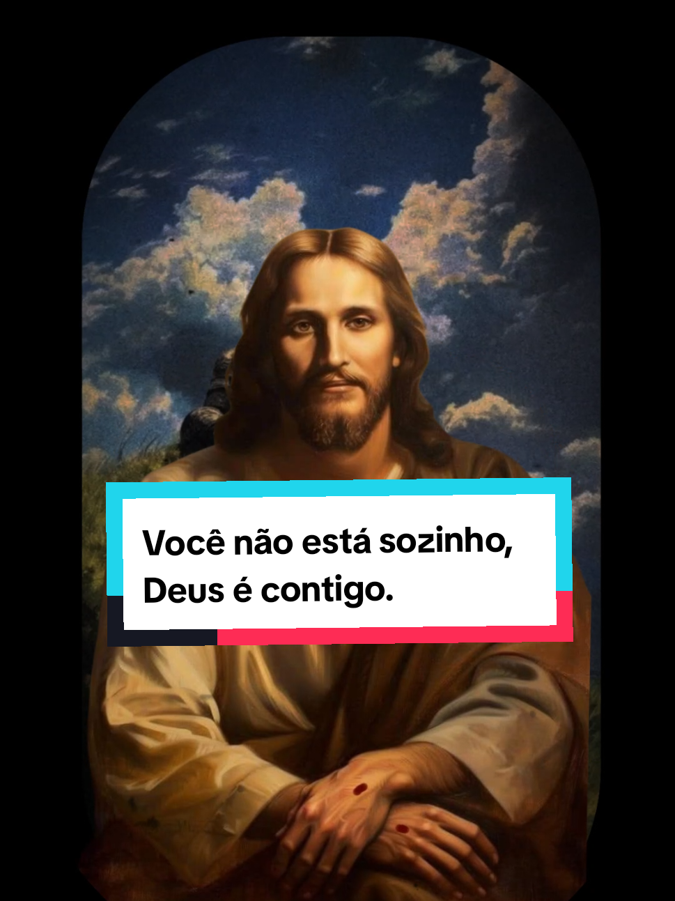 Você não está sozinho, Deus é contigo. #jesus #jesuscristo #solidao #amordecristo #deus 