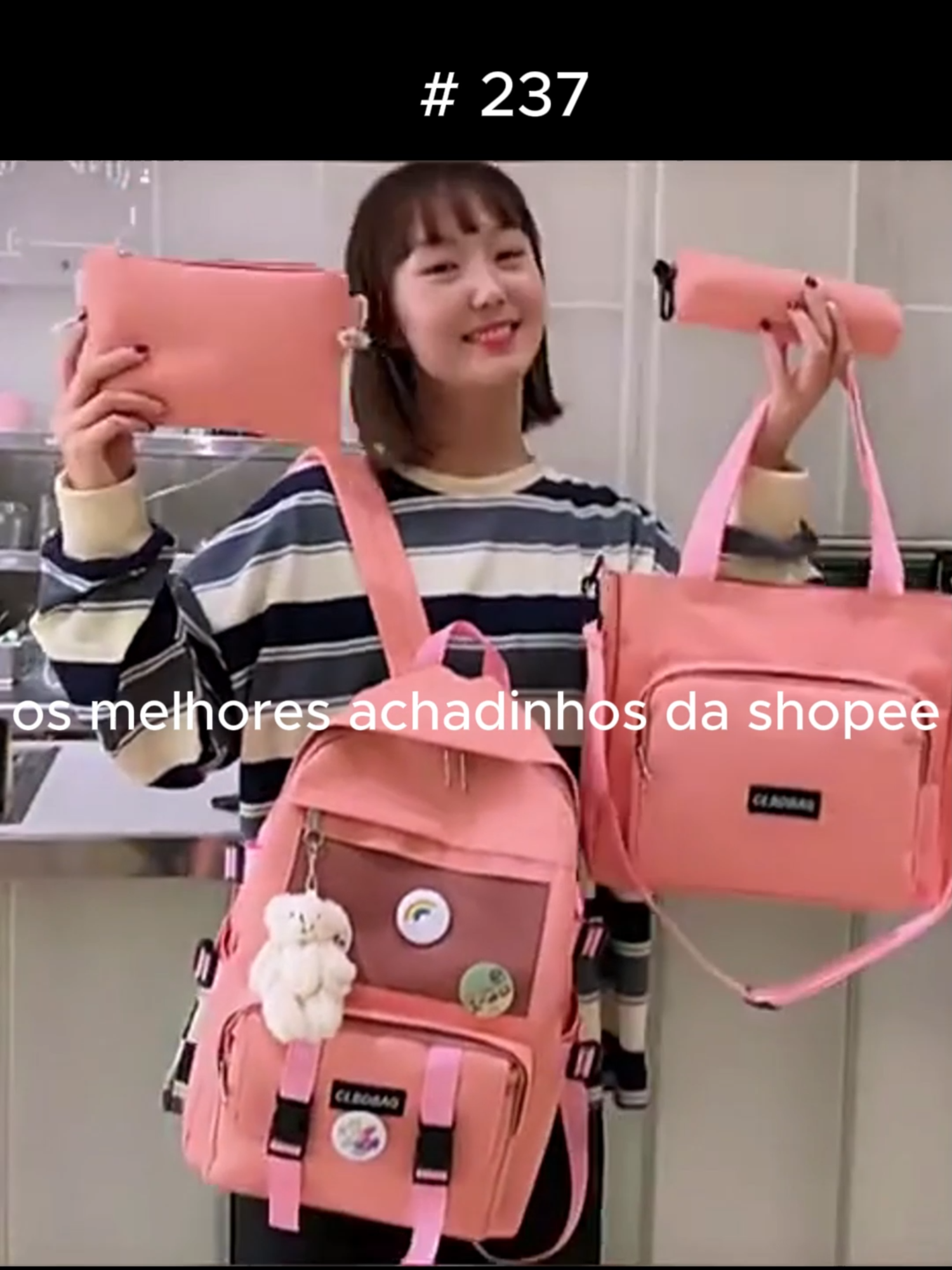 KIT 5 Estudantes Adolescentes Meninas Mochila de Viagem Casual Coreia Tour Grande Capacidade #shopee #shopeepromocoes #mochilas #materialescolar #voltaasaulas