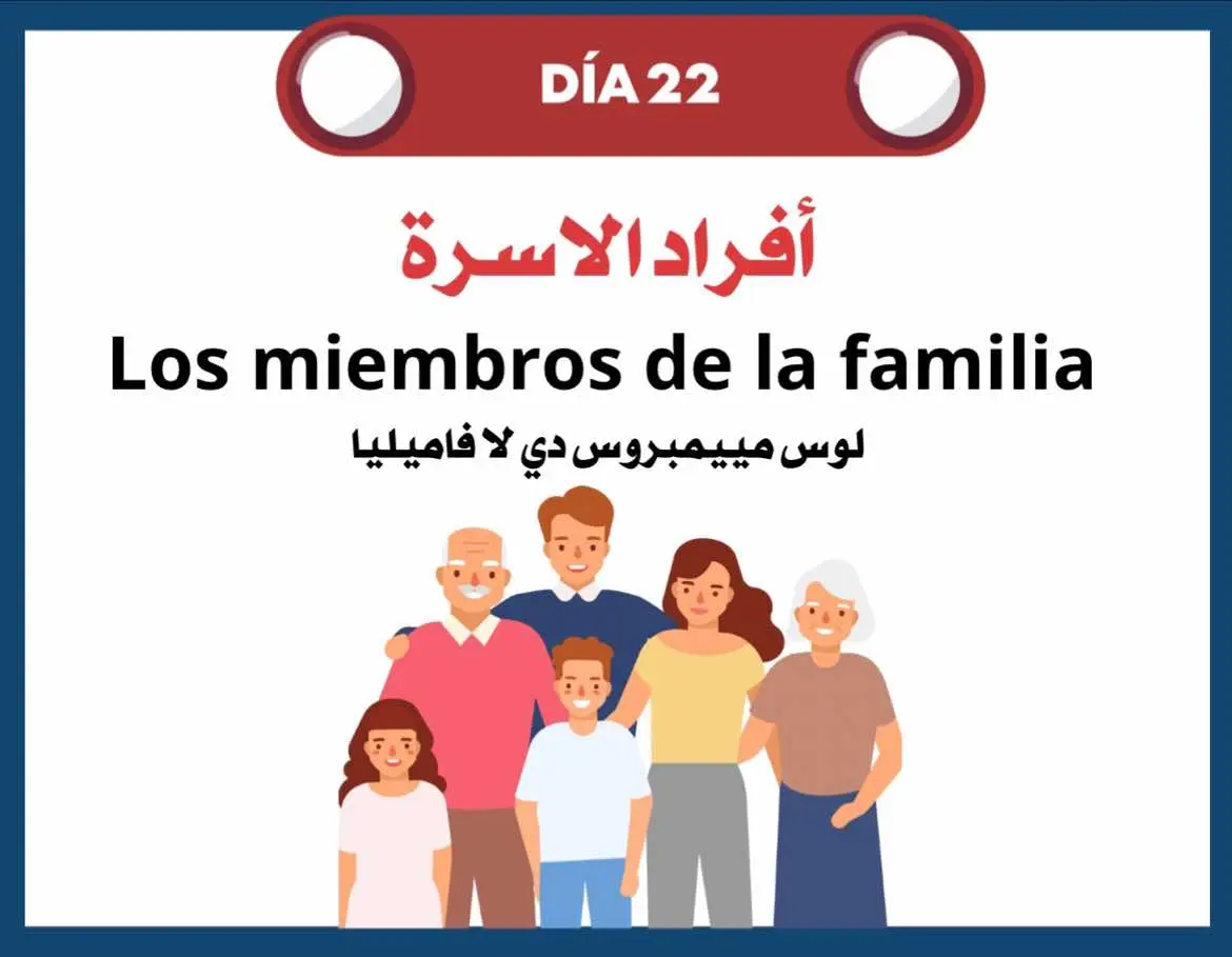 تعرف على أسماء أفراد العائلة بالإسبانية بكل سهولة!🗣️🇪🇸  🏡❤️ Familia العائلة بالإسبانية  #اللغة_الاسبانية #تعلم_اللغة_الاسبانية #اللغات #viral #explore #fyp 