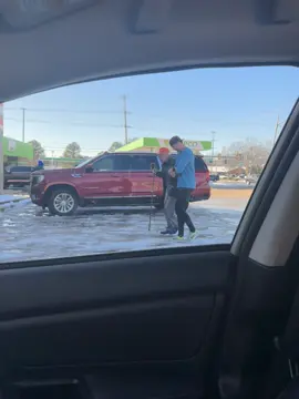 when look over and see ur husband helping an old man walk across the snow  🥹🥹🥹 #husband #sweet #oldman #fyp 