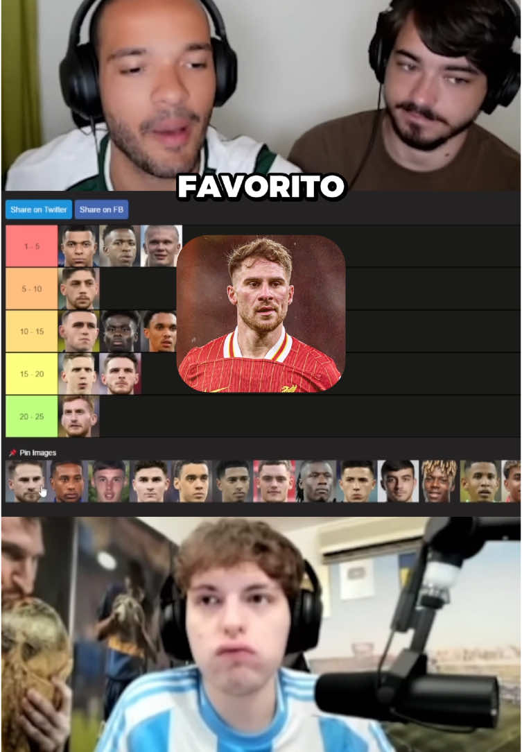 TIERLIST CON DAVO - MAC ALLISTER ES TOP 10? #losfutbolitos #parati #liverpool #mundial #macallister 