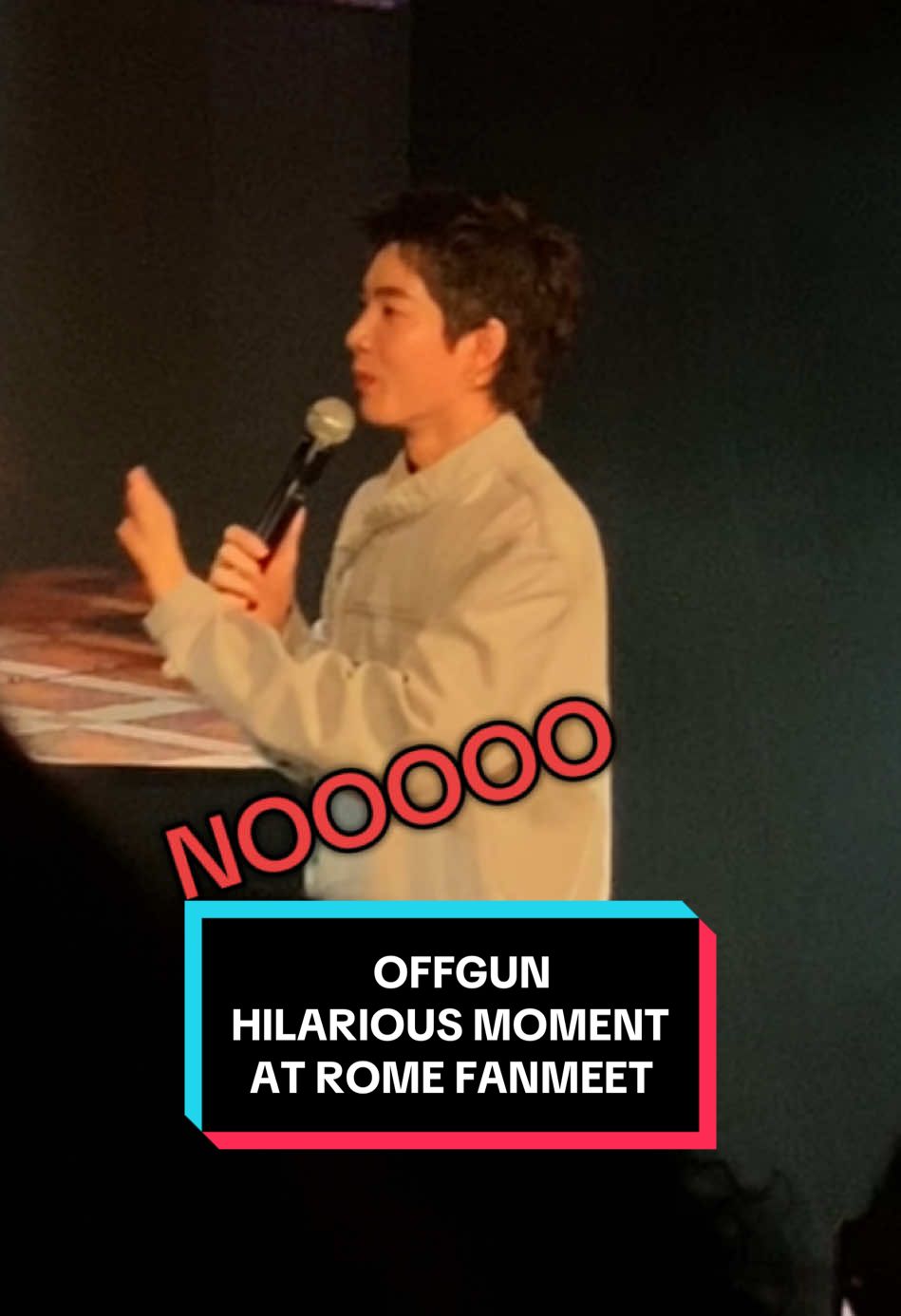 the most hilarious moment at OffGun 1st Fanmeet in Rome #foryou #fyp #fypthai #thaibl #thaiblcouple #offgun #offjumpol #tumcial #gunatthaphan #gunatp #babii #papii #offgun1stfminrome #gmmtv #gmmtvactors 