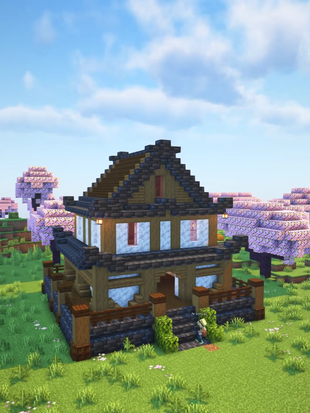 Best Japanese House⛩️ Minecraft Tutorial #fyp #fypp #minecraftideas #Minecraft  #minecraftbuilding #japan  #minecrafttutorial #japanese 