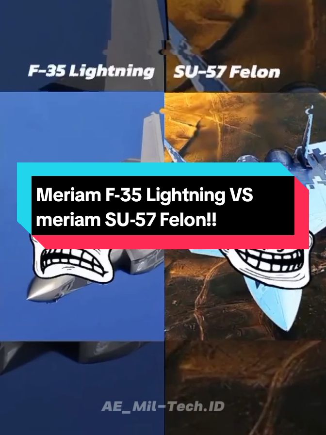 Meriam F-35 Lightning VS meriam SU-57 Felon!! . . . #cannon #fighter #f35lightning #su57felon #aemiltechid #militaryedit #militarytechnology #fyp #4you #foryoupage #xyzbca #trending #viral #CapCut 