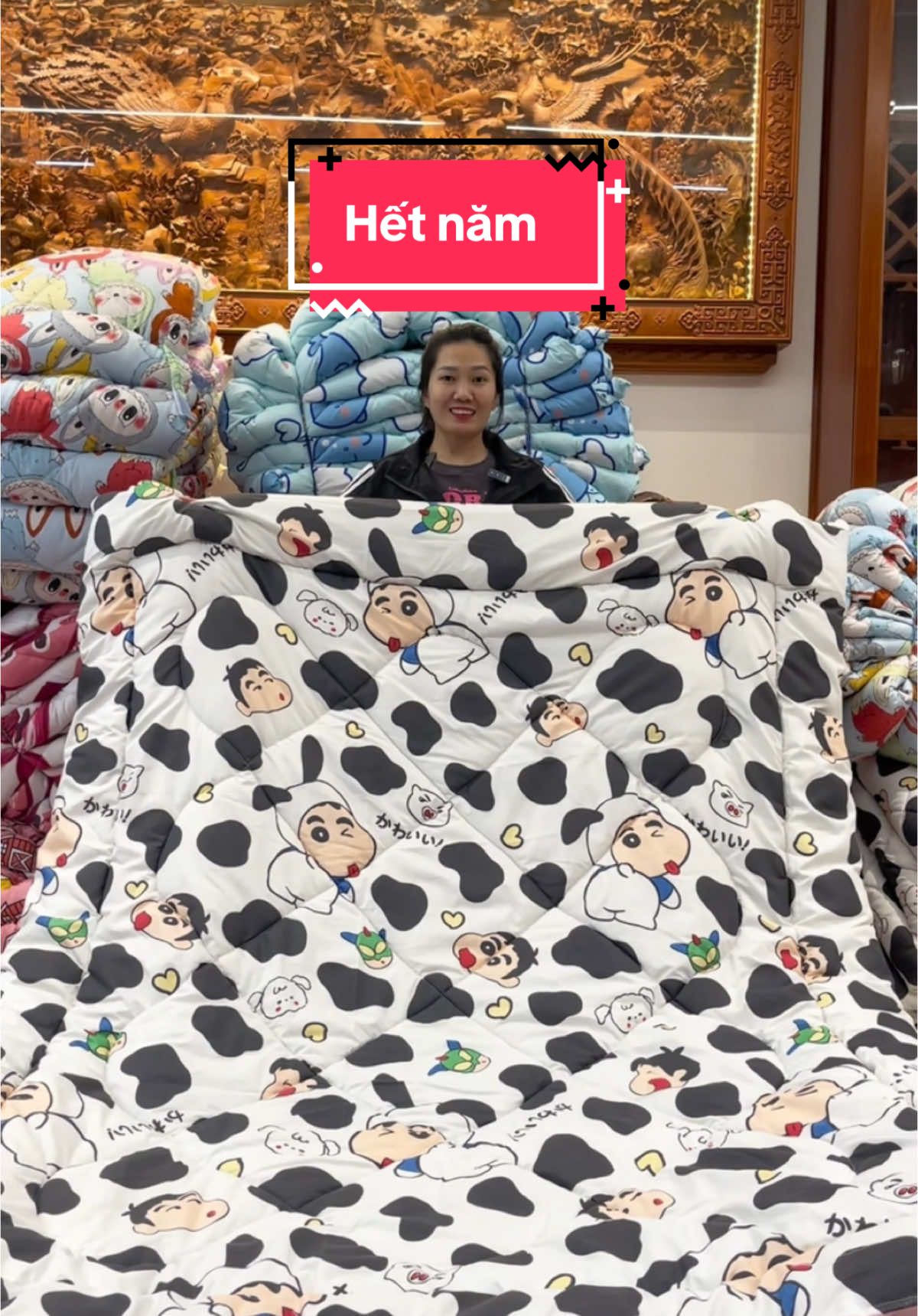Hết năm rồi các bác ơi chăn phao siêu nhẹ em chỉ bán 145k thôi #xh #chansieunhe #chanphao 