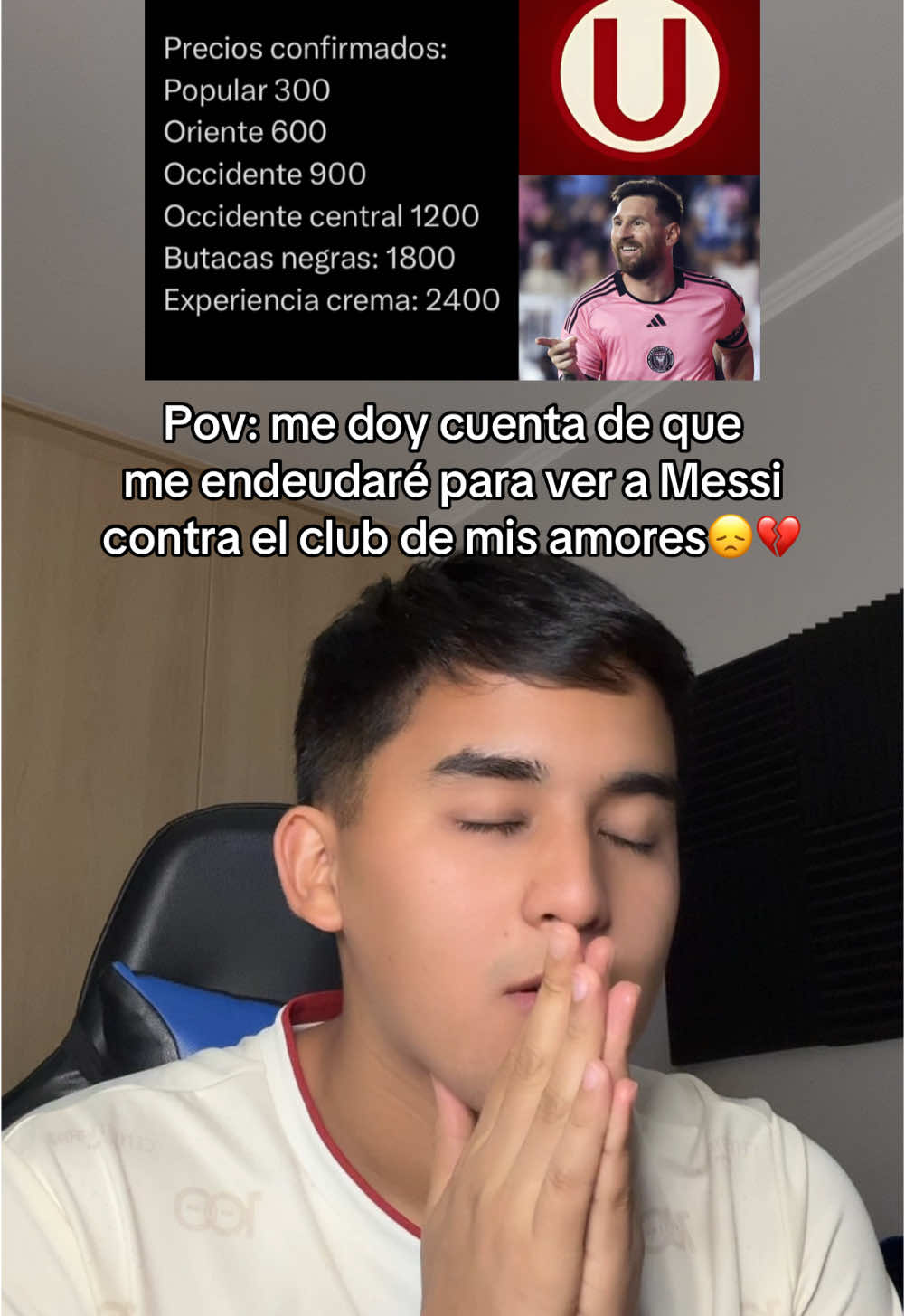 Precios confirmados‼️😞💔 ¿A ustedes tmb les pasará? #peru #messi #ydaleu #garracrema #universitariodedeportes #leomessi #fyp #viral #parati #futbol #intermiami 