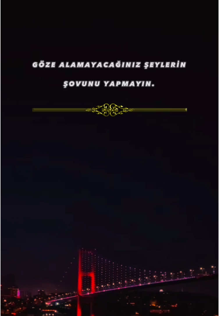 ŞOVUNU YAPMAYIN…