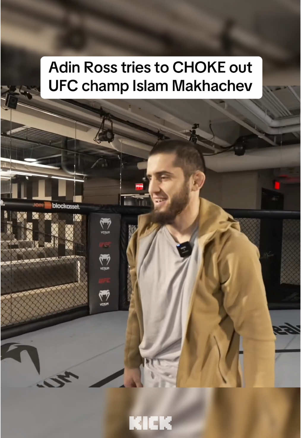 Adin Ross tries to CHOKE out UFC champ Islam Makhachev #adinross #islammakhachev #viral 