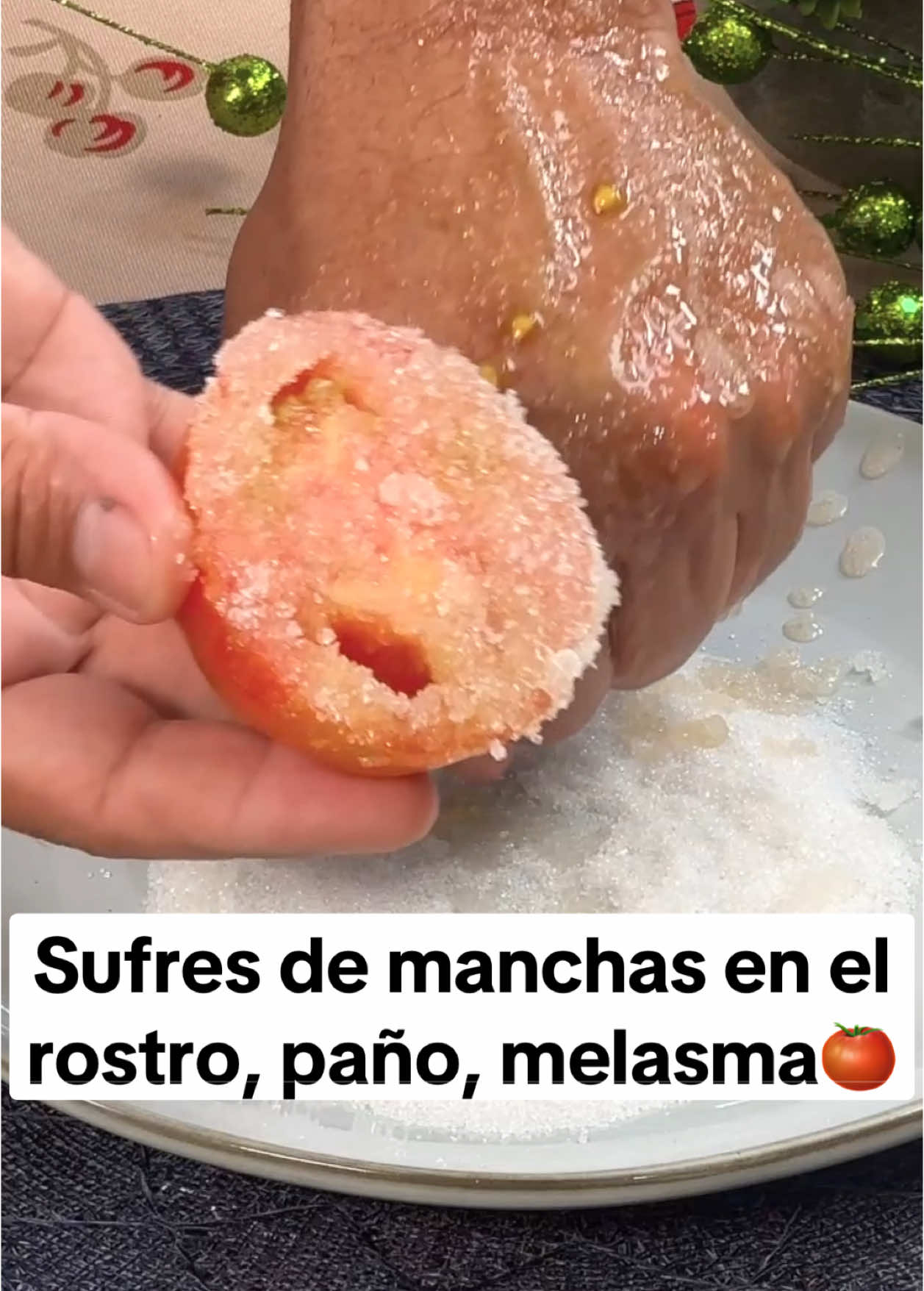 Sufres de manchas en el rostro, paño, melasma🍅 #recetas #recetasparati #salud #remedioscaseros #remediosnaturales #piel #manchasenlapiel 