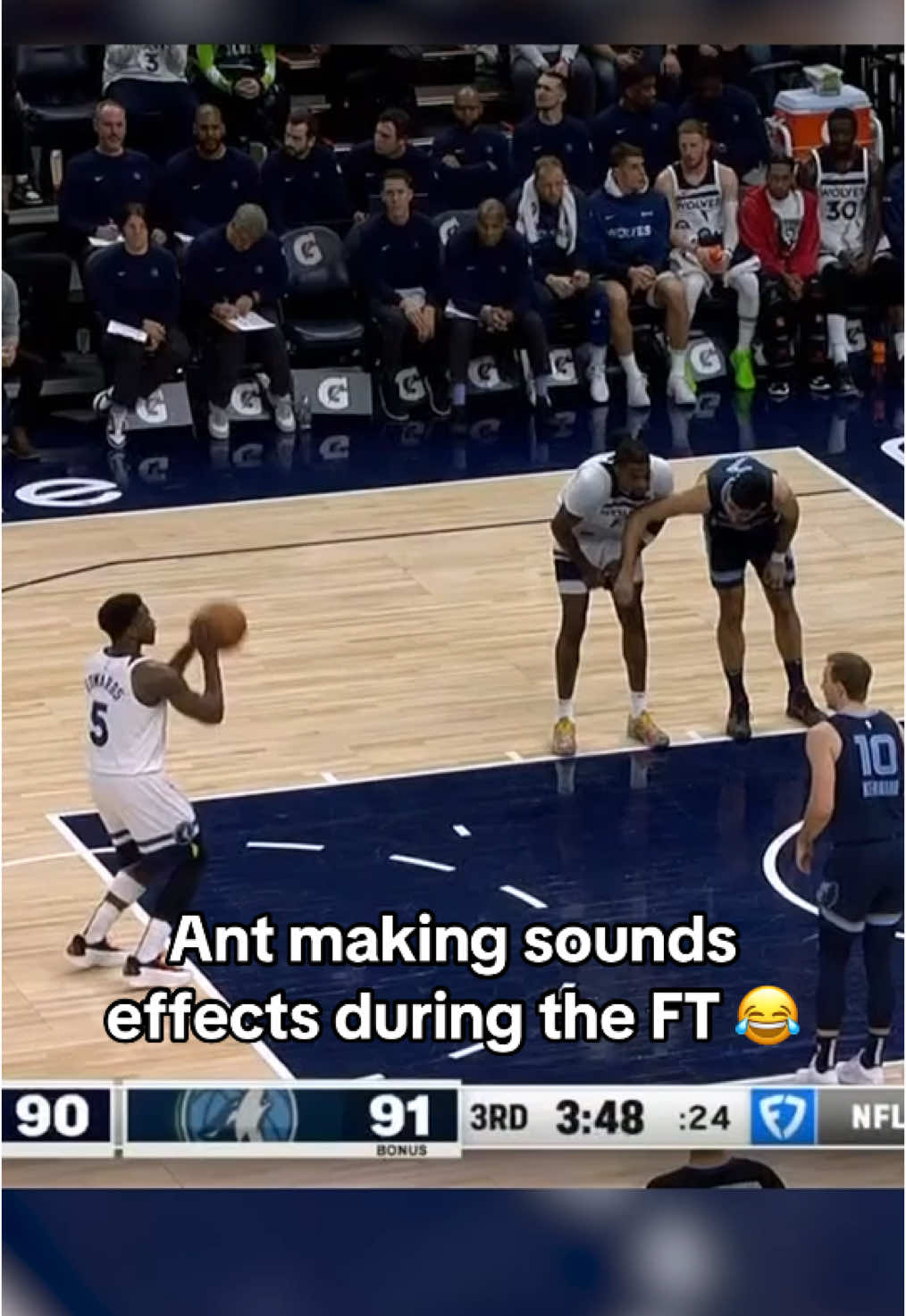 Sound on 😭 #anthonyedwards #timberwolves #NBA 