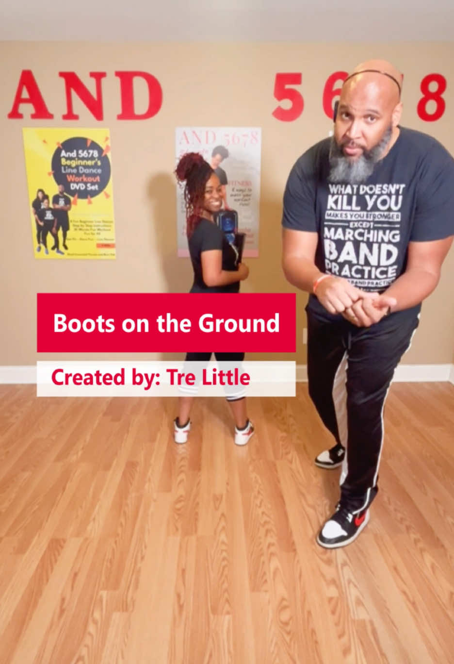 Boots on the Ground Quick Tutorial! #bootsontheground #dancetutorial #linedance #husbandwife 