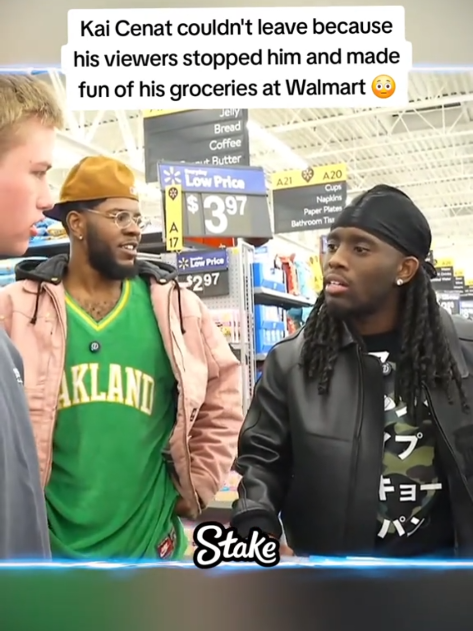 Kai Cenat couldn't leave because his viewers stopped him and made fun of his groceries at Walmart 😳 #kaicenat #fyp 