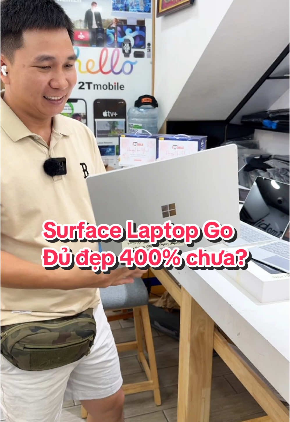 Surface Laptop Go đủ đẹp 400% chưa quý dzị? Cấm cãi nhé #surfacelaptopgo #2tmobile 