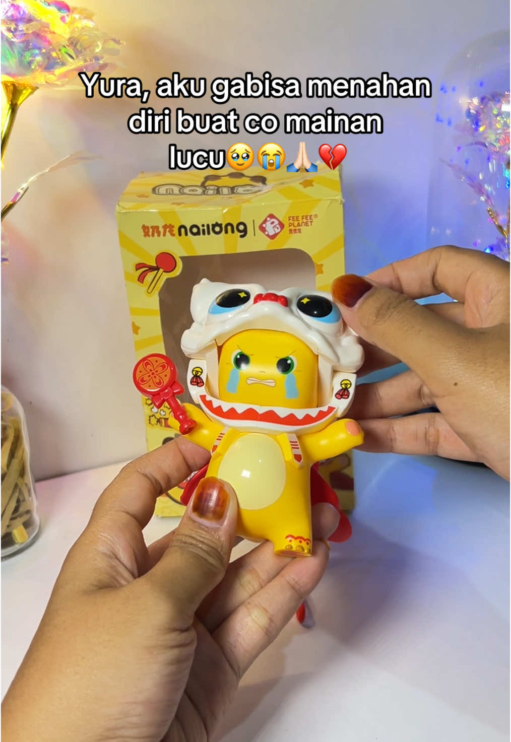 Apalagi ini nailong nya lucu banget😭❤️🦖 #fyp #giftideas #fypシ゚viral #nailong #dinokuning #barongsai #mainanviral 