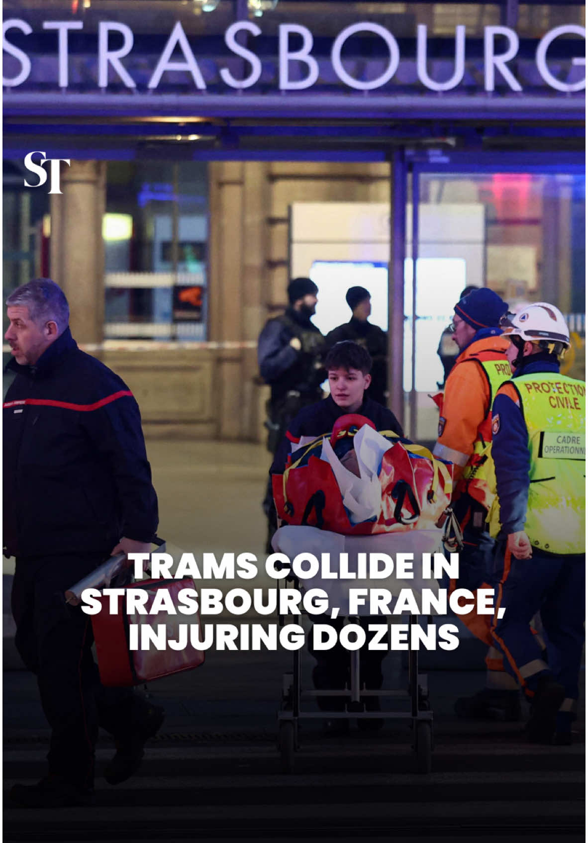 2 trams collided in a tunnel in the French city of Strasbourg, injuring dozens of people. #Strasbourg #France #tram #StraitsTimes