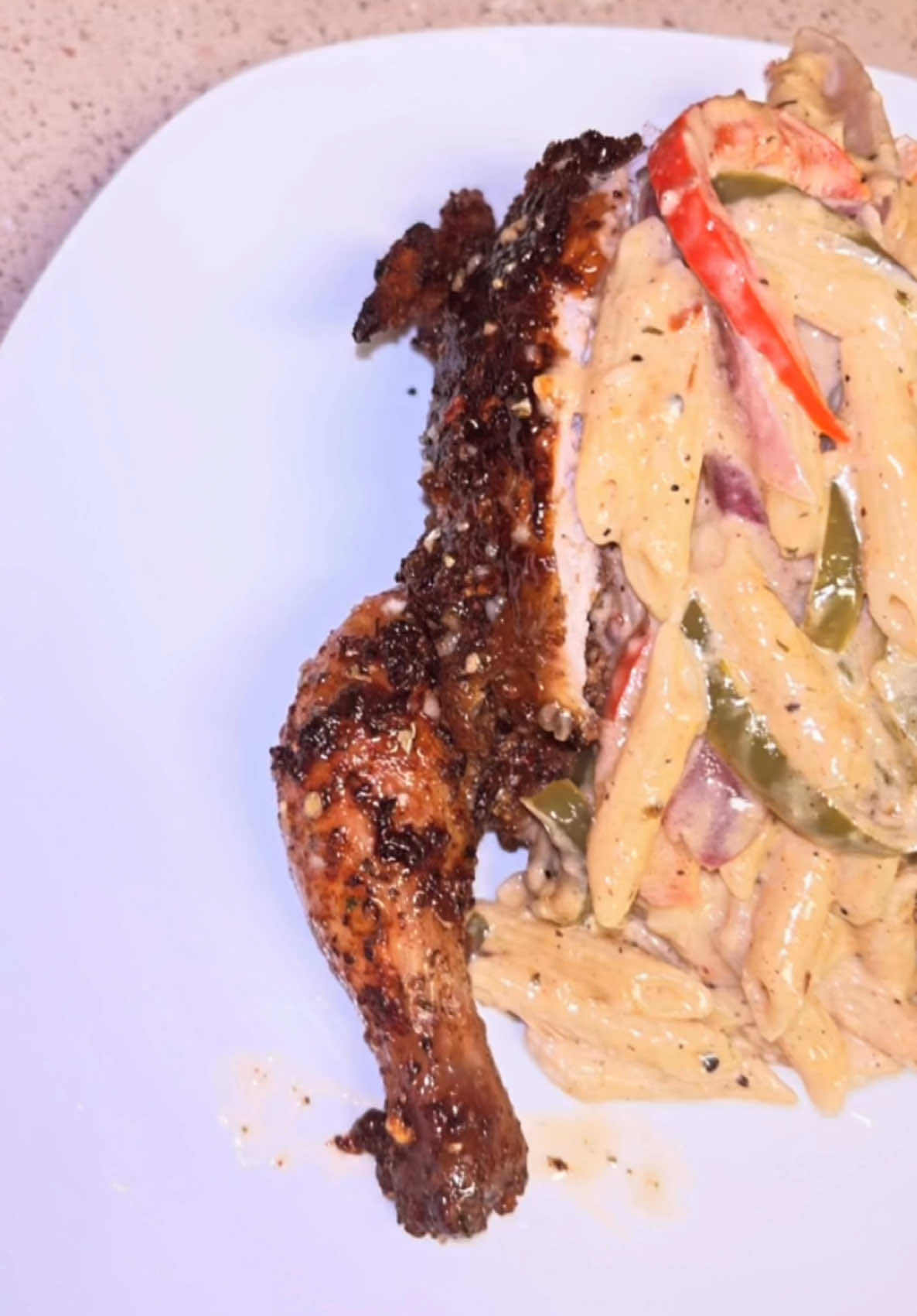 honey jerk cornish hens stuffed with rasta pasta. #cookwithme #cookingformyboyfriend #fypシ #BlackTikTok #foodtiktok #cookingtiktok #blackfoodie #foryoupage #fypシ゚viral 