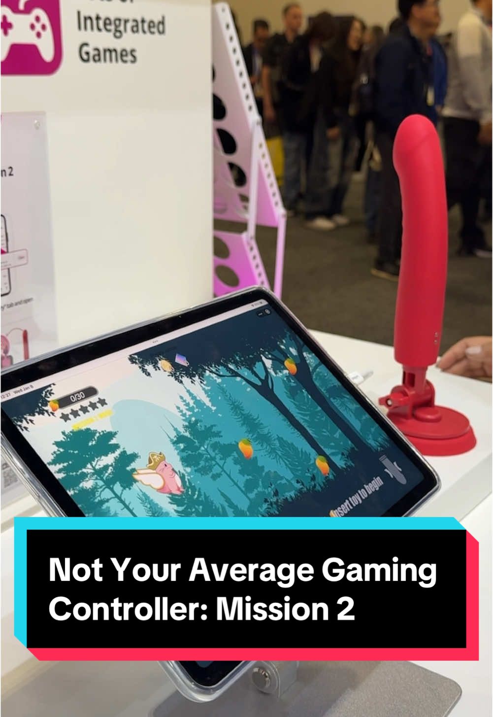 Now THAT's a joystick 🕹️ The #Mission2 is a vibrating 🍆 with a suction cup that can connect with the #Lovense app to play games, sync to music, or even use remotely with a long-distance partner. Anyone up for a game of Flappy Jumpy? #seggs #adultgames #ces #ces2025 #flappyjumpy #flappybird #tech #techtok #seggstech #gaming #controller #healthtech 