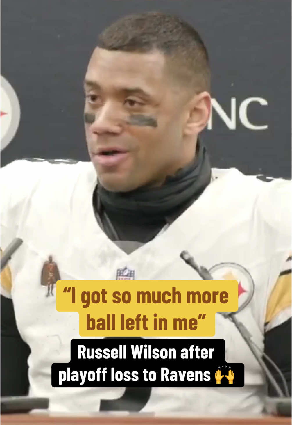 Russ had this to say after the Steelers were eliminated by Baltimore (via @Pittsburgh Steelers) #nfl #football #nflfootball #steelers 