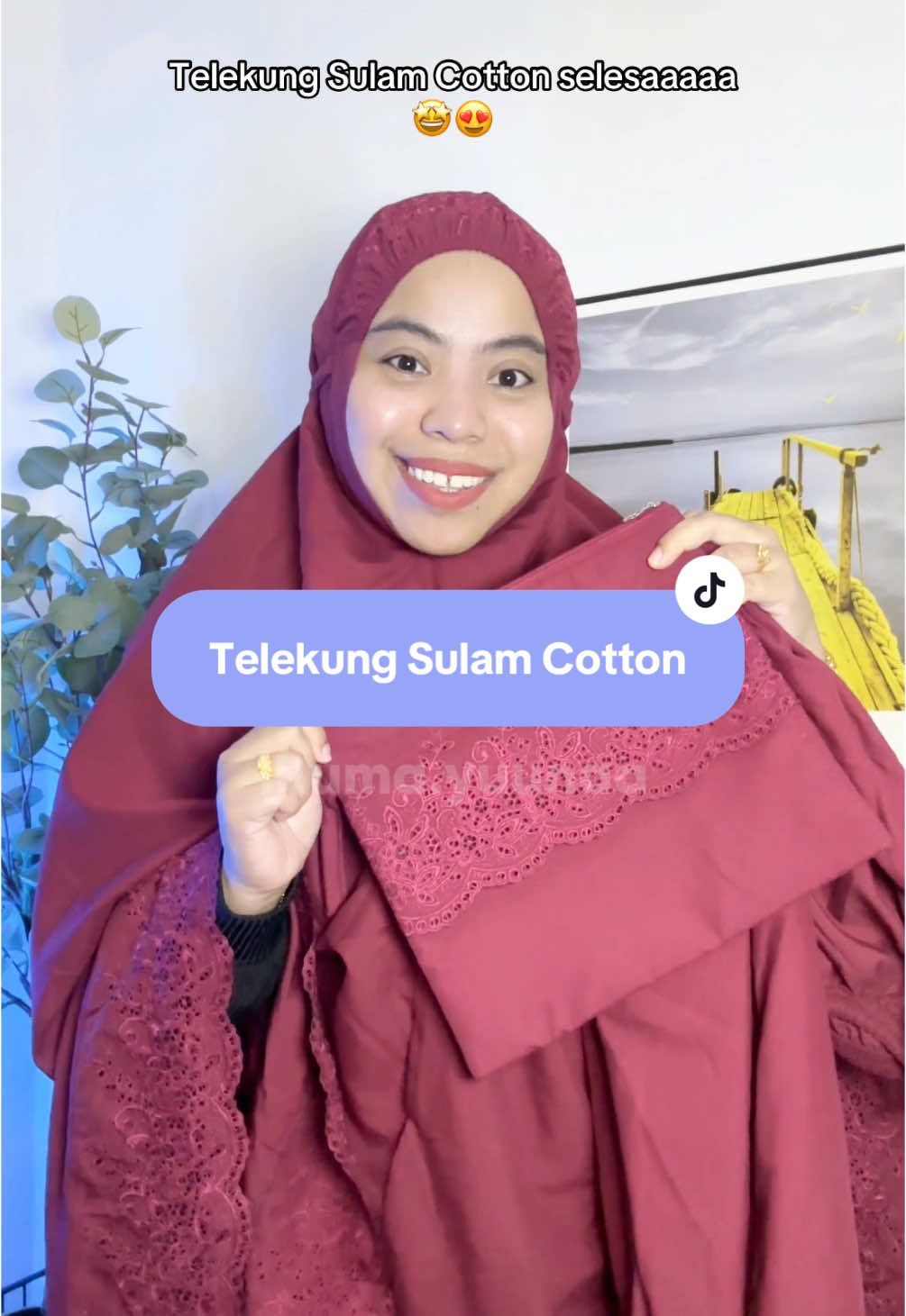 Memang cantik sangattt 🤩 pakai untuk solat hari raya pun lawa jugak ni 😍 #telekungsolat #telekungsolatmurah #telekungsulam 