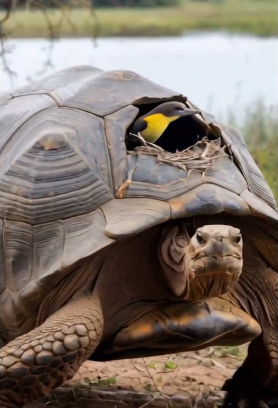 Turtles help birds protect their nests #animals #bird #turtle #wildanimals #usa🇺🇸 #wildlife #nature #animalprotection #fypシ 