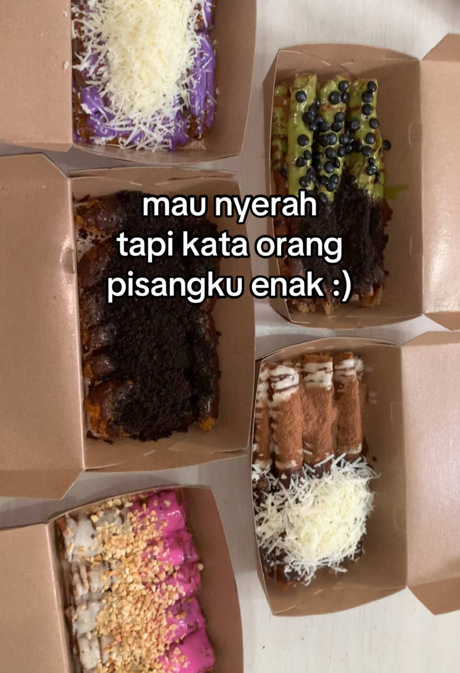 jadi semangat lagi jualan 😂😜 Order ke no di bio ya beb Deliveri sekitaran medan jam 11.00-20.00 🛵 #pisang #pisangcoklat #pisanggoreng #pisangcrispylumer #pisangkeju #pisangcrispy #pisangcoklatlumer #pisangkembung #pisangkembungviral #pisanglumer #banana #bananaroll #jajananviral #medan #kulinermedan #fyp #bismillahfyp 