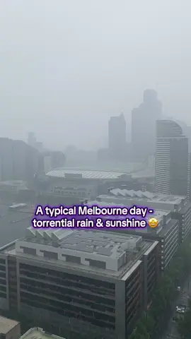 A typical day in Melbourne - torrential rain and flash flooding to blue skies and sunshine 🤩 #melbourne #Summer #flooding #storm #sunshine #rain 