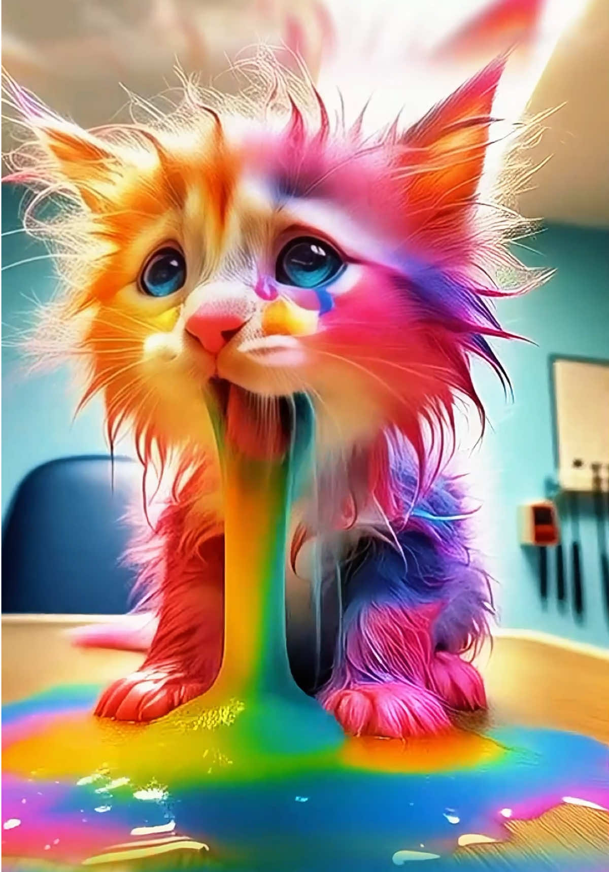 😱🌈 Kitten Falls Into Rainbow Fish Tank! Grandma’s Heroic Rescue! 🚑👵✨ #cattales #kitten #cutecat #ai #fyp #bestoftiktoks #catlover #cattales #catshorts #catsoftiktok #sadcats #aicat #cats #cutecats #catcartoon #funnymoments #catcartoon #catshorts #disneyanimation #catta #cat