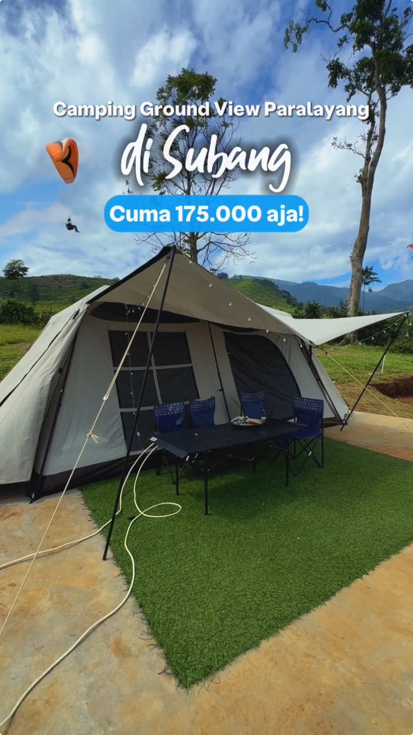 Tempat Camping di Subang dengan View Pegunungan & Paralayang! Ada yang baru lagi nih di subang, kamu bisa cobain sensasi camping sambil liat paralayang 😍 Lokasi nya ada di desa cisaat, kec. Ciater, Kab Subang 📍Tengah Kebun Cuma 175.000 aja kamu udah bisa camling disini, itu untuk harga per kavling ya, tenda & peralatan nya bawa sendiri, tapi kalau mau sewa disini juga bisa mulai dari 400ribuan aja 😍 Kalau mau booking / sewa bisa ke @tengahkebuncamppark yaa 👌🏻 Yuk agendakan camping disini.. #subang #subangjaya #subanghits #camp #camping #campervan #ciater #ciatersubang #wisataciater #wisatasubang #bandunghits