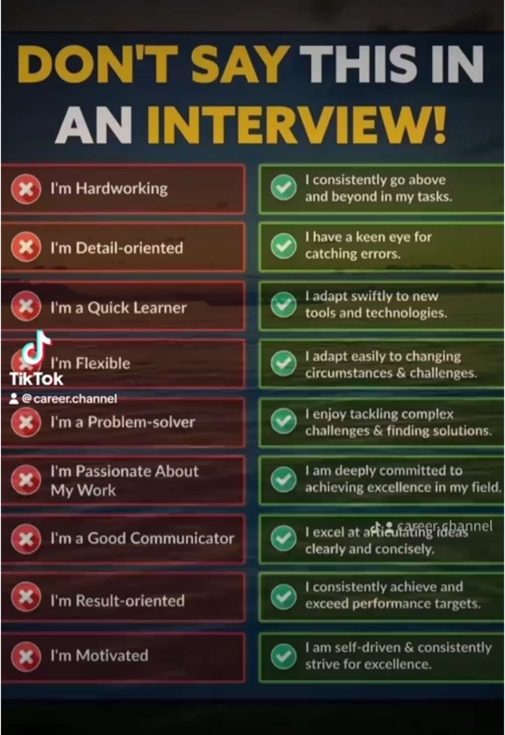 Interview tips: Don’t say this in a job interview #jobtips #career #jobsearch #jobhunt #jobhunting #interview #interviewskills #interviewpreparation #job #careertiktok #interviewtips #interviewprep #interviewquestions #interviewquestion 