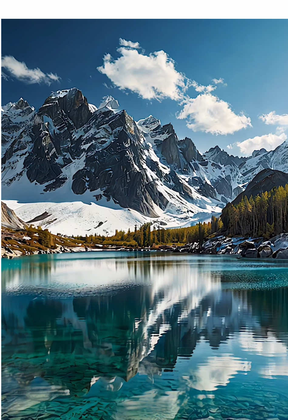 Peaceful lake with snowy mountains #fyp #foru #foruyou #beautiful #positivevibes #feelinggood #beautifuldestinations #mood #moody #aesthetics #aestheticvideos #relax #relaxing #relaxation