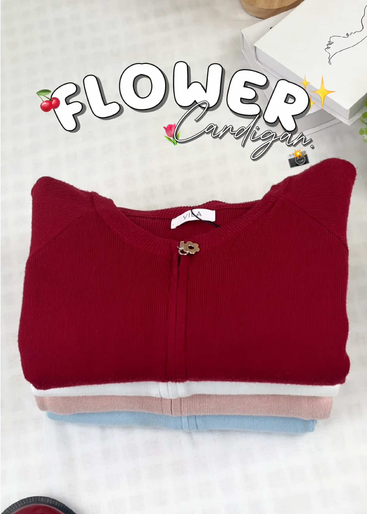 เสื้อคลุมซิปดอกไม้รุ่นโปรดของสาวๆ ❤️🍒🥰 #vilashopกางเกงสวย #vilashop #แม่ค้าชื่อมอส #เสื้อไหมพรม #เสื้อผ้าแฟชั่น #เสื้อคลุม #เสื้อแขนยาวไหมพรม #ไหมพรมคาดิแกน #เสื้อผ้าผู้หญิง 