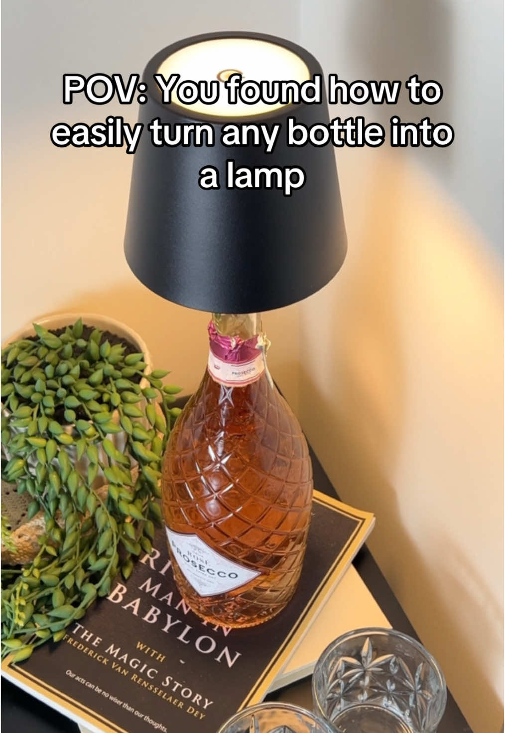 Elevate your space with these!!🤯 #lamp #bottle #DIY 