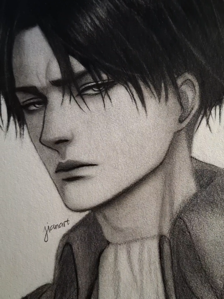 buat yg selalu minta tutor, aku pake grid gaes 😭 bingung mau jelasin tutor nya gmna, tapi kalo tutor shading atau arsir rambut nanti aku bikin deh #foryou #semirealism #leviackerman #shingekinokyojin #levi #drawing #fypシ゚ #AttackOnTitan #artwork 