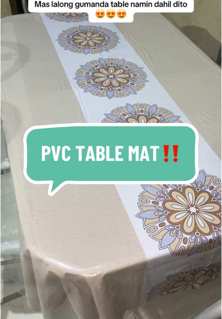 Makapal parang glass😍👌💯 #pvctablemat #waterproof #oilproof #heatresistant #trendingvideo #viralvideo #fyp 