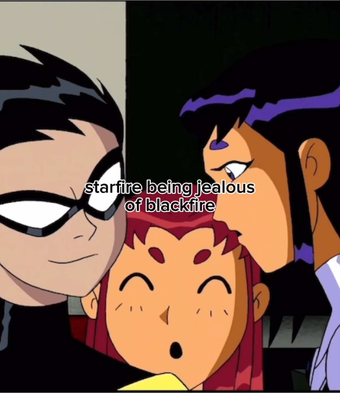 should i post more og teen titans clips #teentitans #robin #starfire #blackfire #jealous 