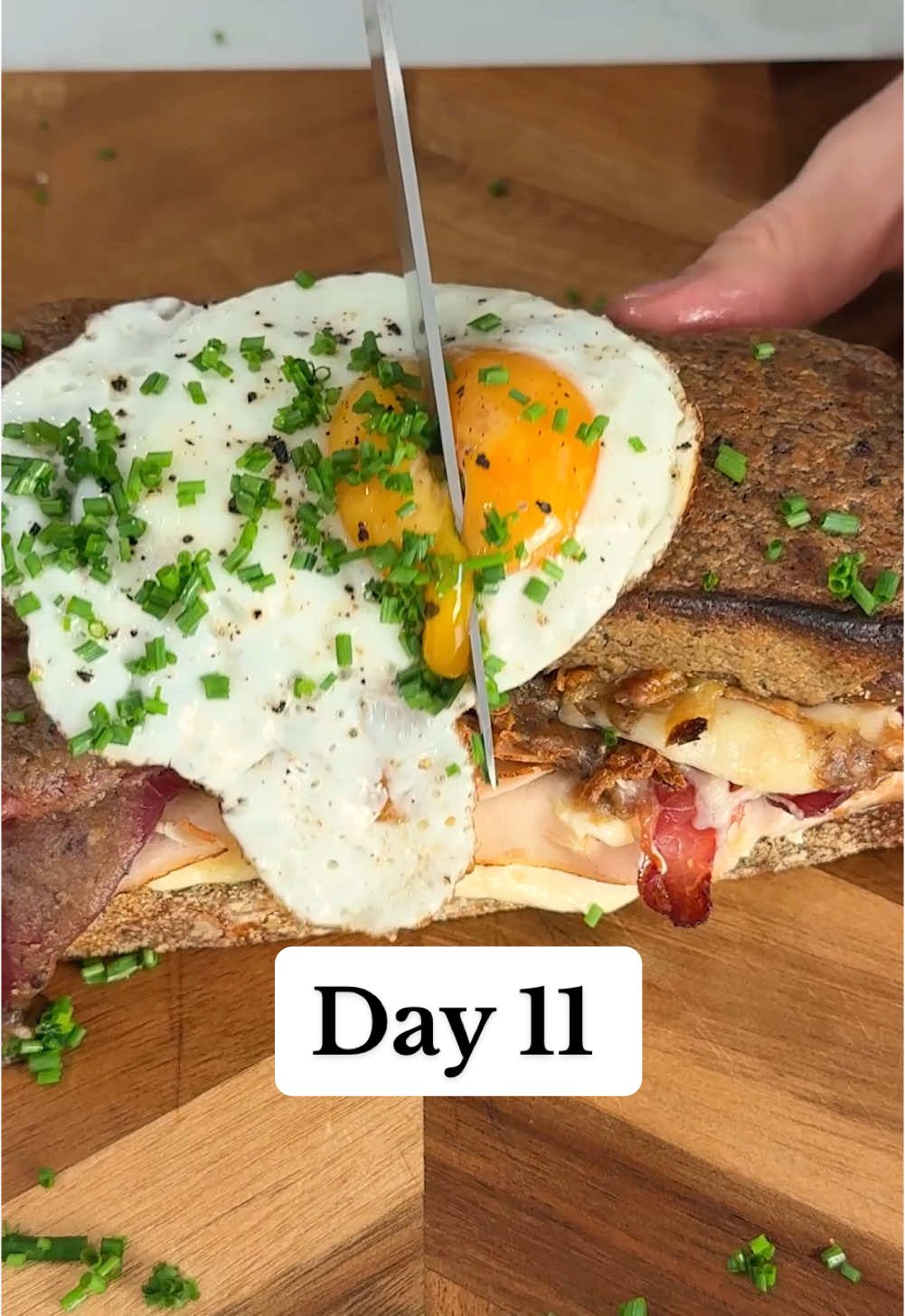 100 Sandwiches in 100 Days | Day 11 - Kind of a Croque Madam, but not really  #sandwiches #sandwichtiktok 