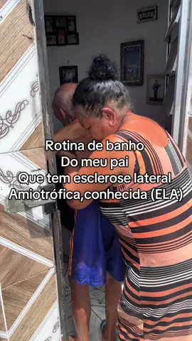 Rotina de banho do meu paizinho,ele tem uma doença chamada esclerose lateral amiotrófica,mas conhecida como (ELA) .. muito difícil ver meu pai assim ,ele sempre foi muito dependente ,isso em corta o coração. #rotina #rotinadebanho #pai #escleroselateralamiotrofica #doencadegenerativas #cuidados #amor #rotinadiaria 