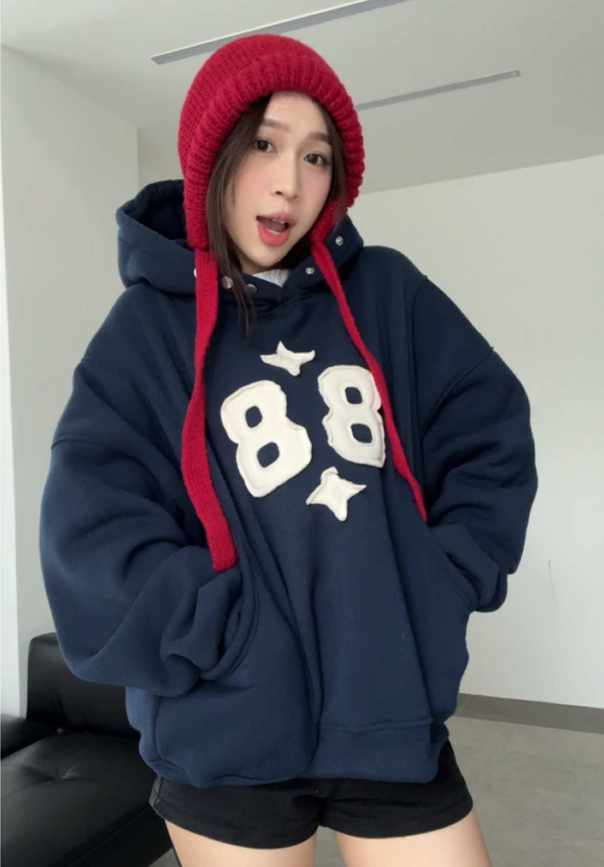 Hoodie 88 dây ngược màu Xanh Navy 🛒🧧#ssstore_aesthetic #OOTD #viral #fyp #outfit #hoodiedaynguoc #hoodie88 