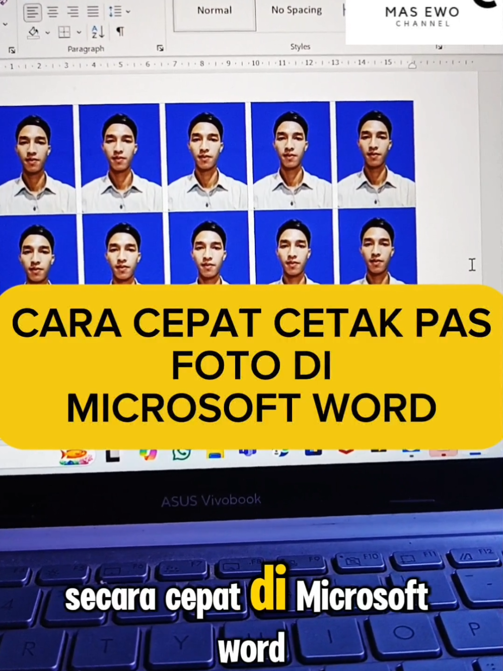 CARA CEPAT CETAK PAS FOTO DI MICROSOFT WORD‼️#fyp #foto #cetak #microsoftword 