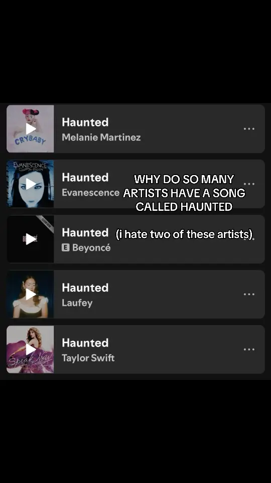 I MEAN THEEE OF THESE SONGS R FIRE #melaniemartinezunreleased #melaniemartinez #laufey #evanescence #haunted #fyp