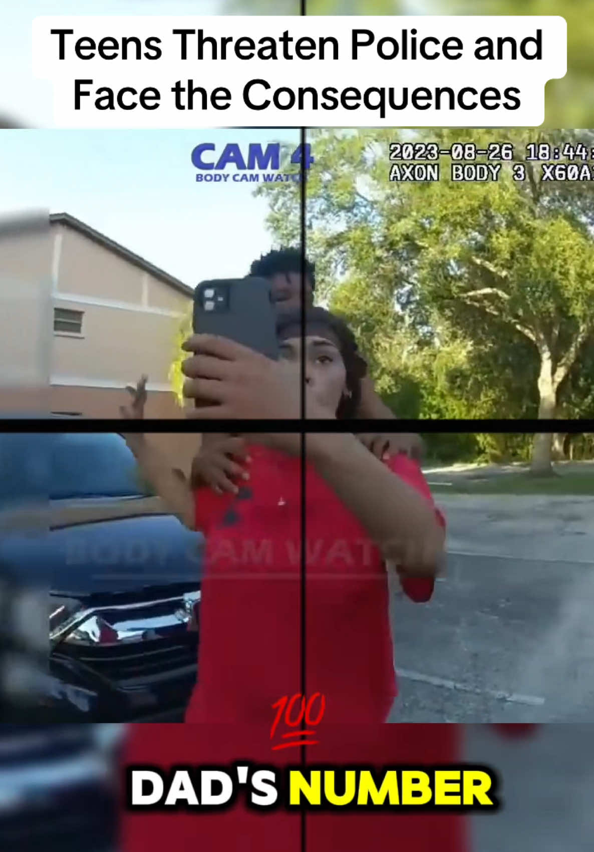 Teens Threaten Police and Face the Consequences #cops #copsoftiktok 