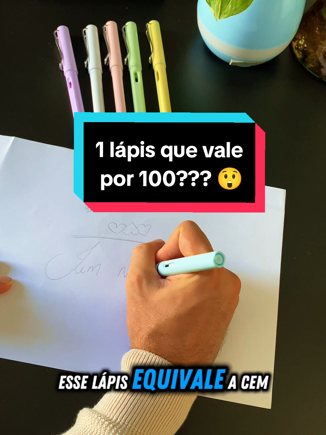 1 lápis que equivale a 100 comuns, o meio ambiente agradece ♻️ #lapisinfinito #lapis #voltaasaulas #papelariafofa #drawing #LuDoMagalu #Magalu Código: gfhjg0a9bk