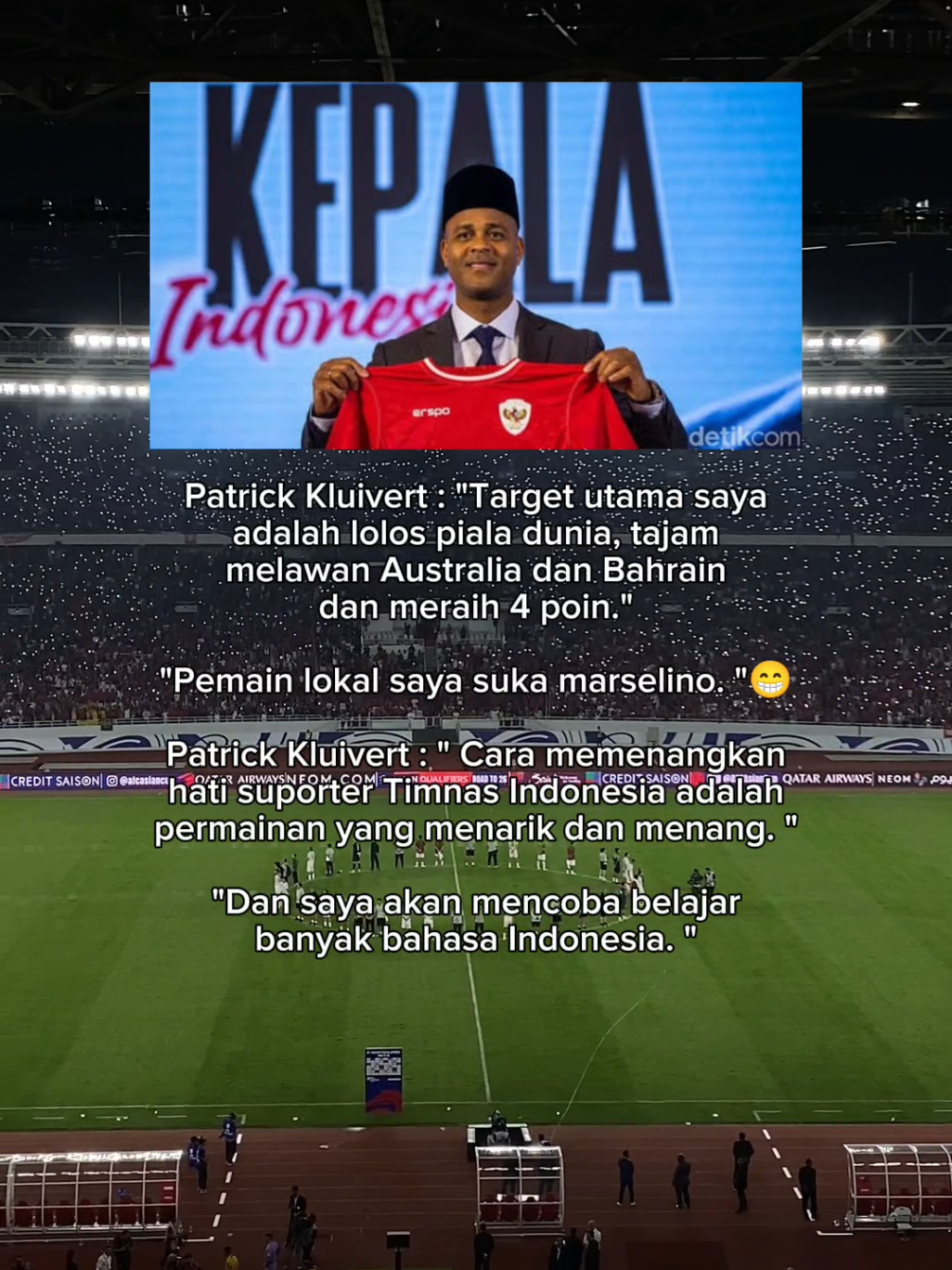 jawab keraguan kami king Patrick🔥#timnasindonesia #timnas #kluivert #kualifikasipialadunia2026 #fifaworldcup 